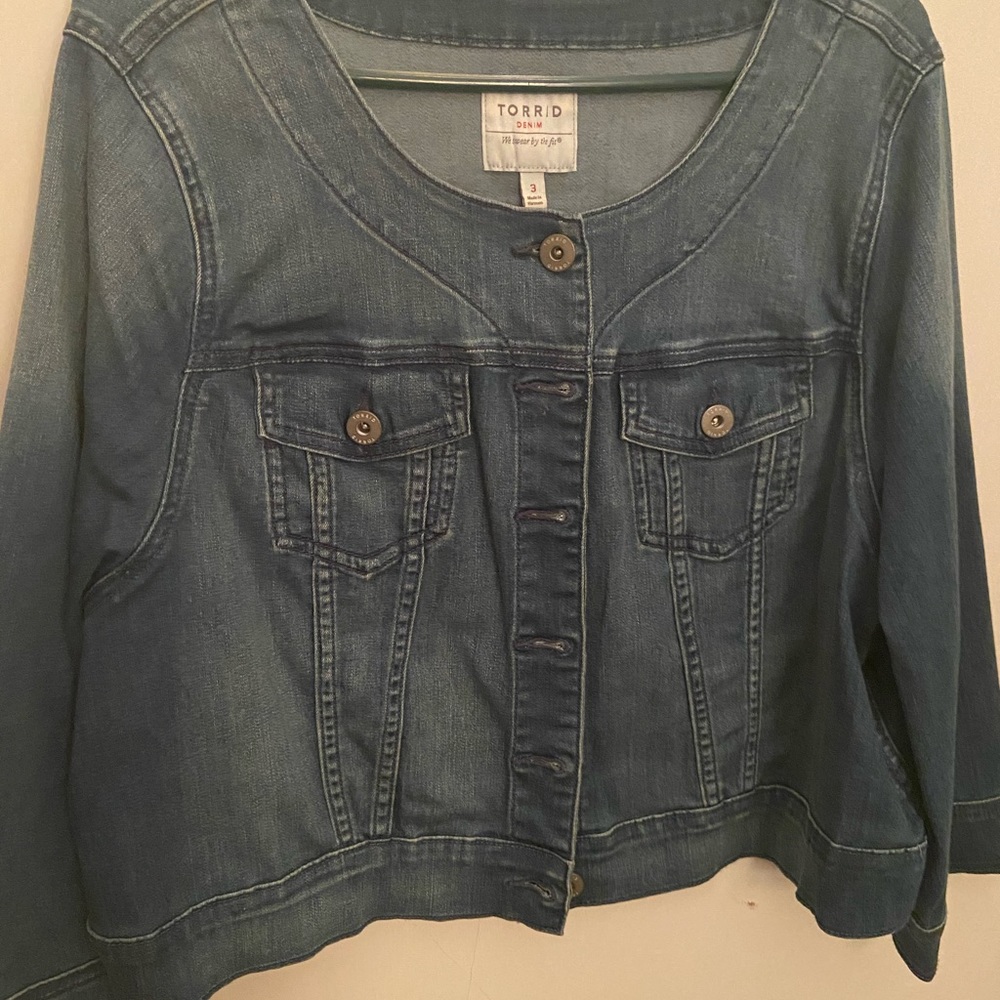 Torrid Cropped Denim Jacket